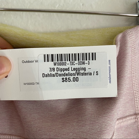 OUTDOOR VOICES 7/8 dipped leggings dahlia SMALL - Picture 8 of 13